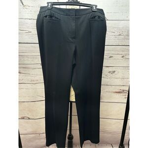 Liz Claiborne Black Career‎ Dress Pants Pockets Classic Office Work